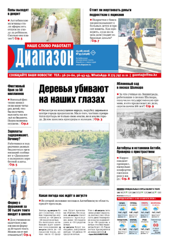 газета Диапазон № 33(1698)